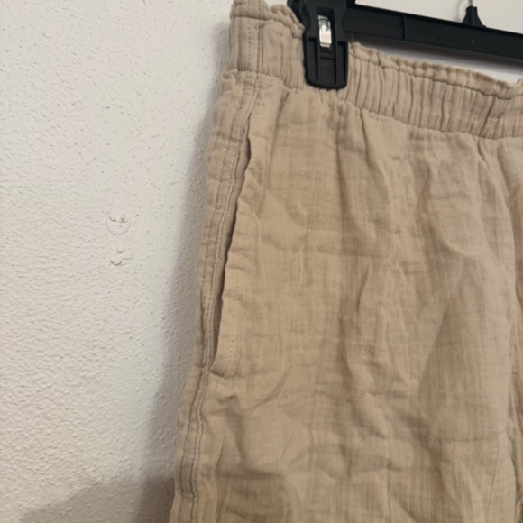 Gap beige linen cotton blend with elastic wast and pockets - Picture 2 of 4